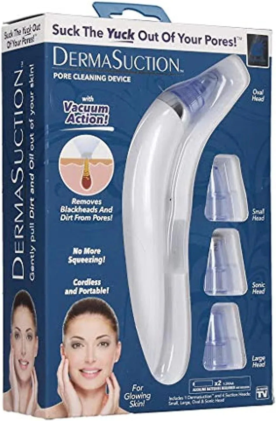 Electric Blackhead Remover Pore Vacuum – USB Rechargeable Facial Pore Cleaner with 5 Suction Levels & 4 Probes