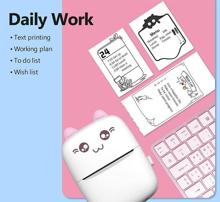 Portable Mini Thermal Printer – Wireless Bluetooth Pocket Printer for Photos, Labels, Notes & Documents