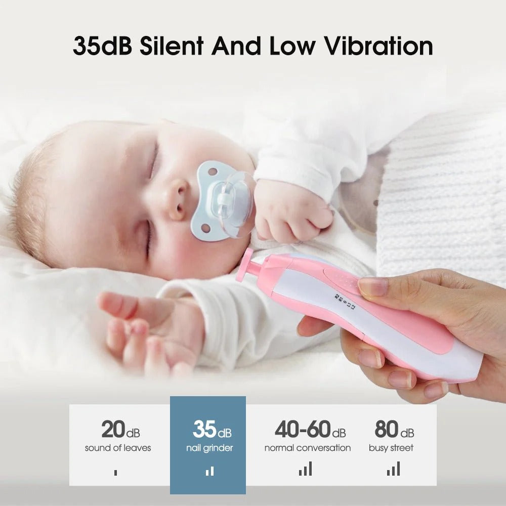 Baby Electric Nail Trimmer Set – Safe & Gentle Nail File Kit for Newborns, Infants & Toddlers