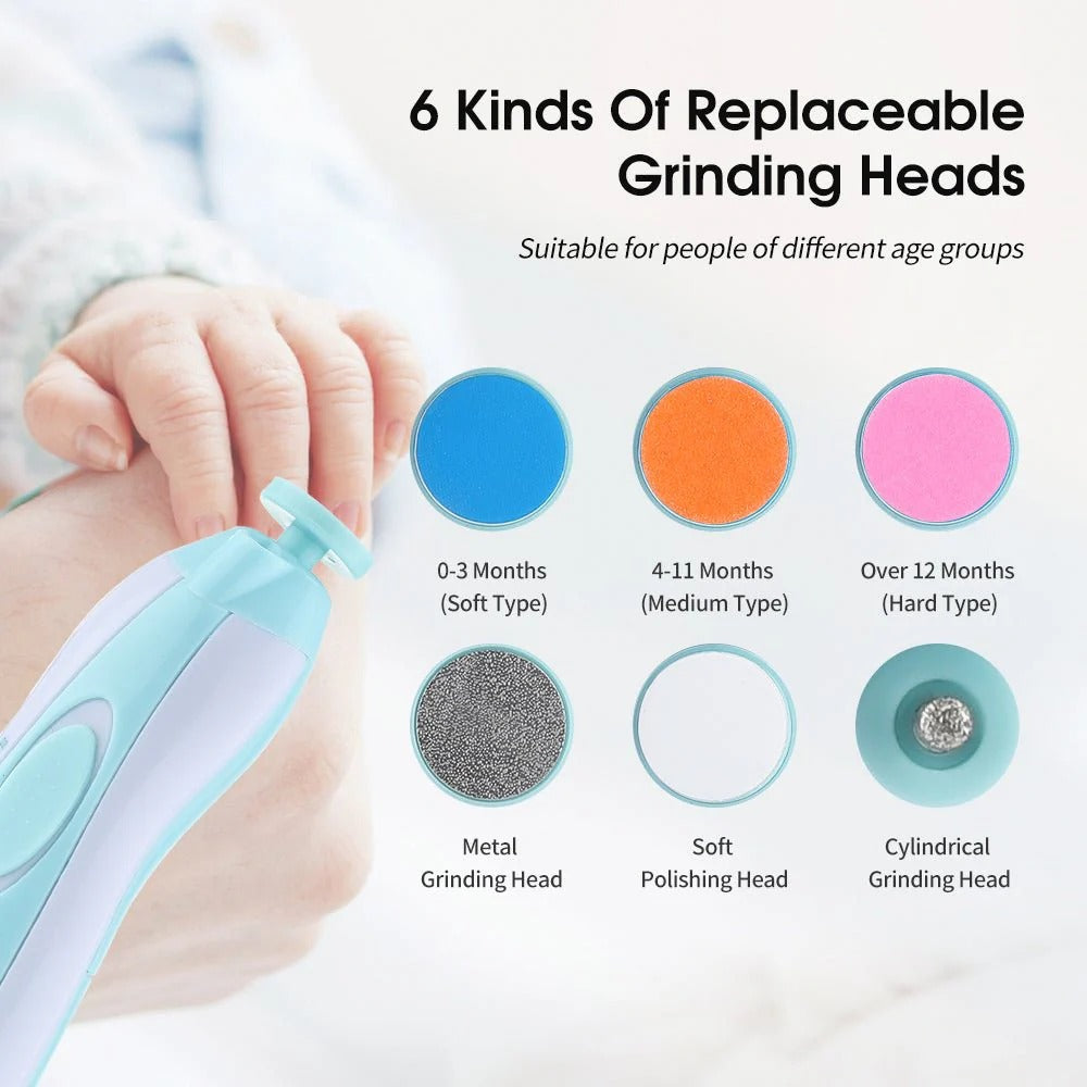 Baby Electric Nail Trimmer Set – Safe & Gentle Nail File Kit for Newborns, Infants & Toddlers