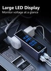 300W Car Power Inverter – Dual PD 36W USB-C, Dual QC3.0 USB & Universal AC Outlet with Digital Display