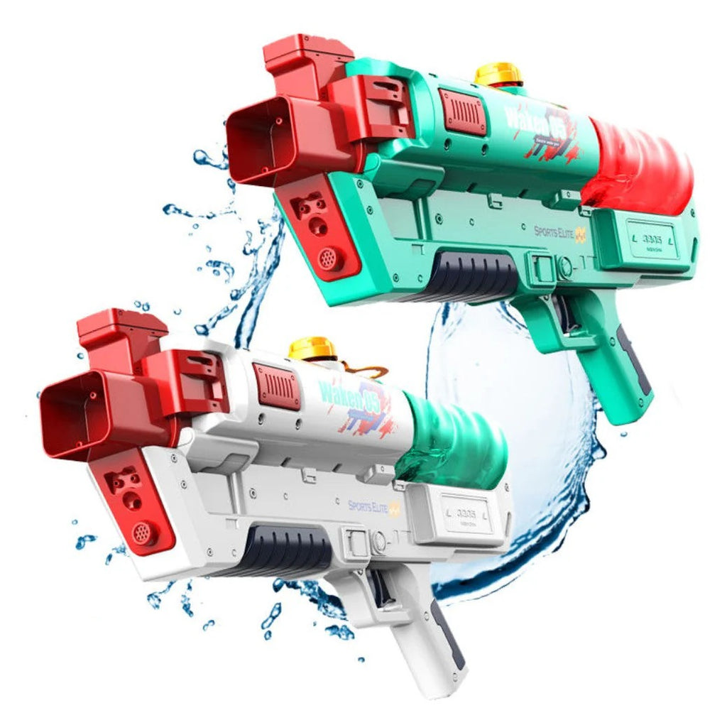 Tiger Shark Electric Water Gun – Rechargeable Automatic Water Blaster with 1300ml Tank & 3 Nozzles